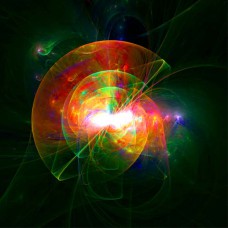 FRACTAL ART DESIGN GREETING CARD Astral Light